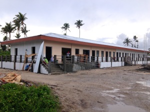 New school/typhoon shelter in progress 